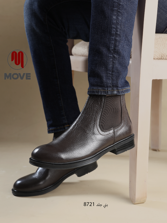 بوت رجالي جلد طبيعي / شمواه