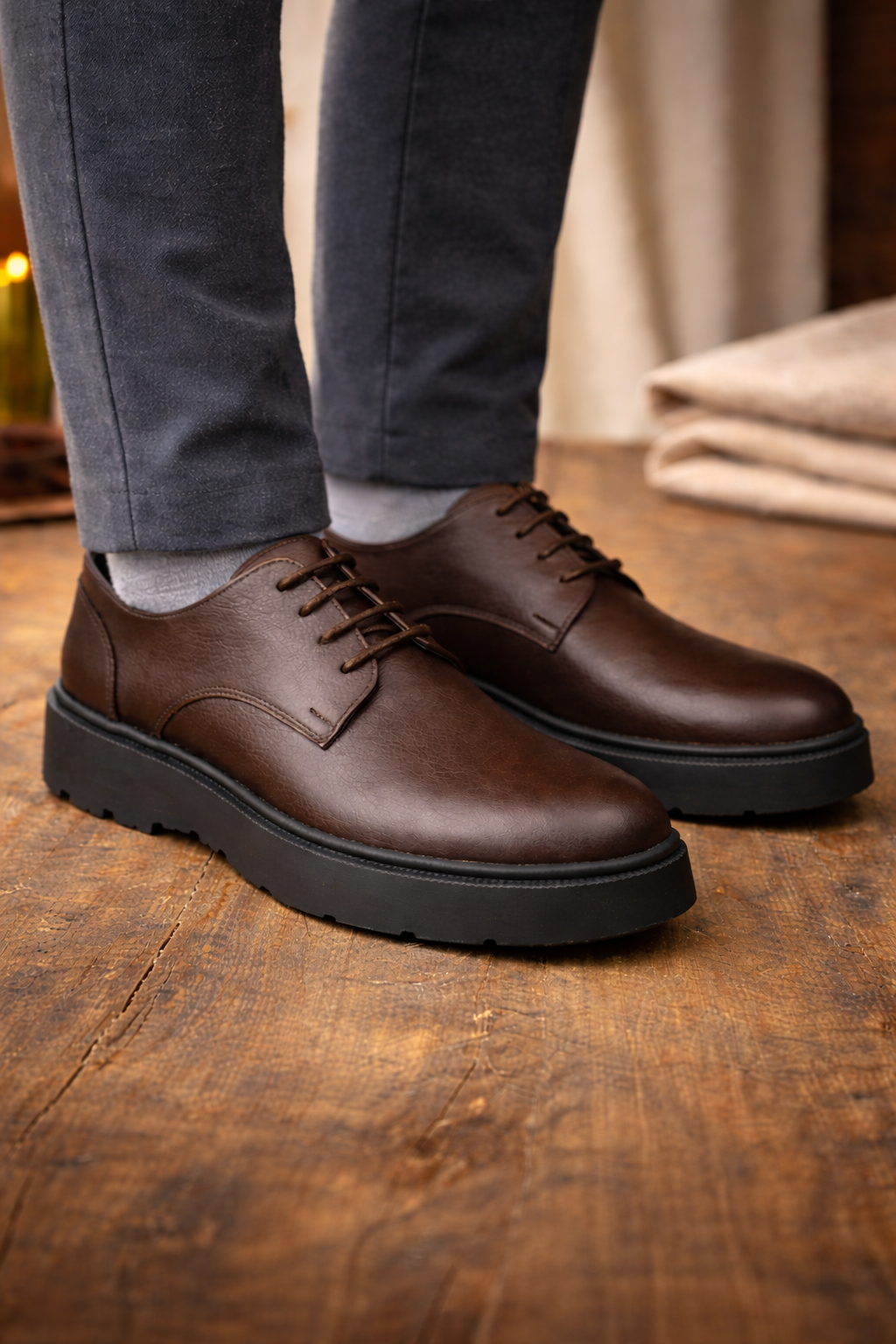 حذاء رجالي كلاسيك عصري جلد طبيعي