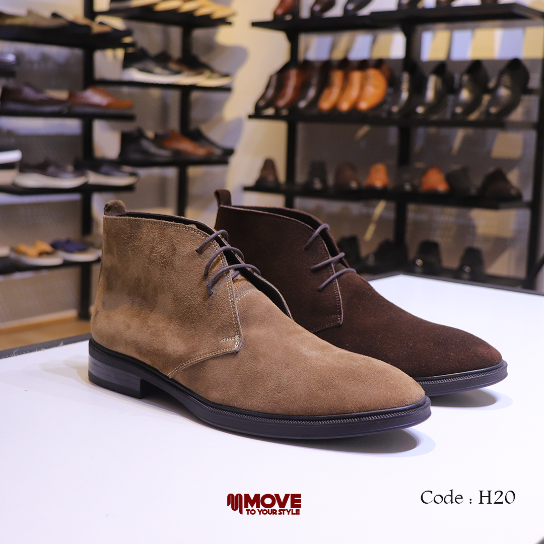 بوت رجالي جلد طبيعي / شمواه – ستايل كلاسيك أنيق