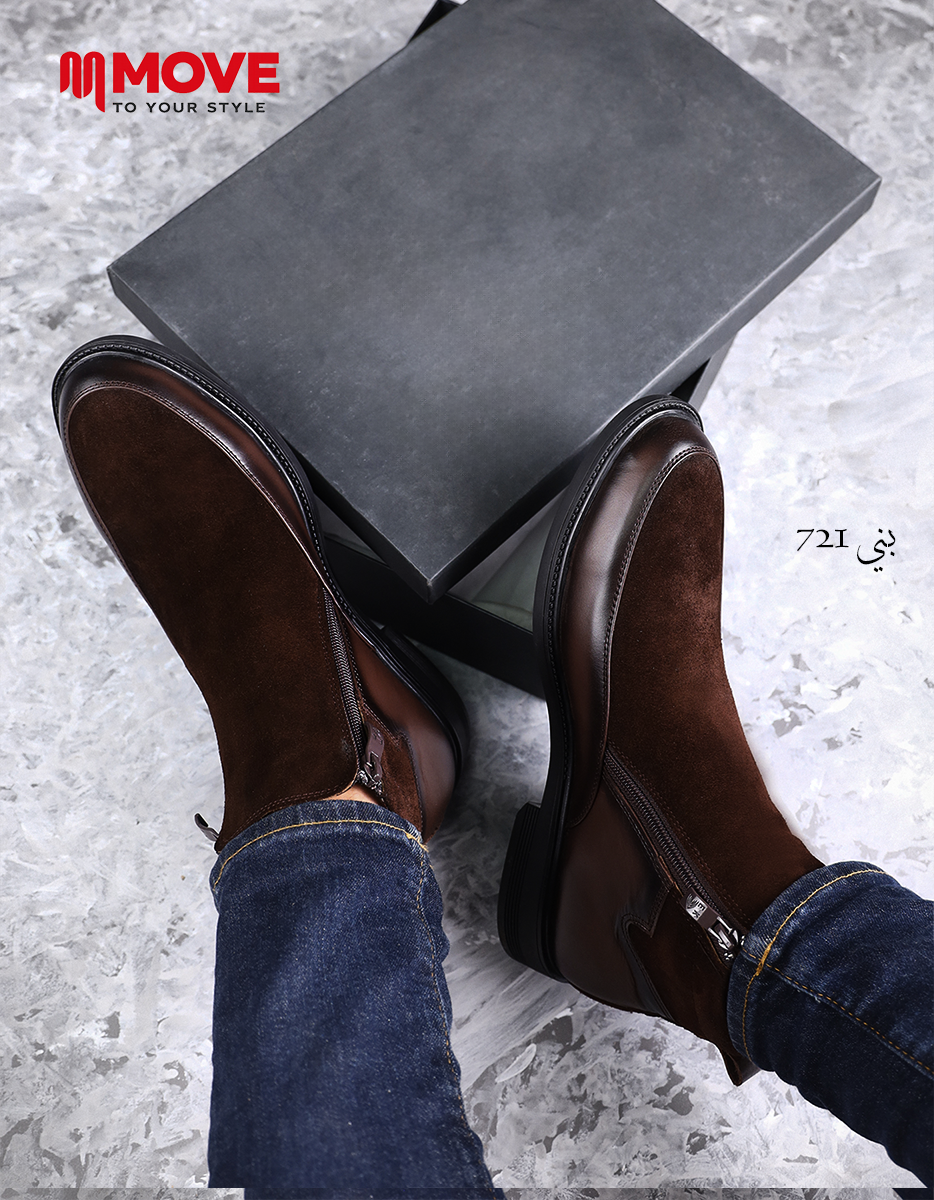 بوت رجالي جلد طبيعي / شمواه