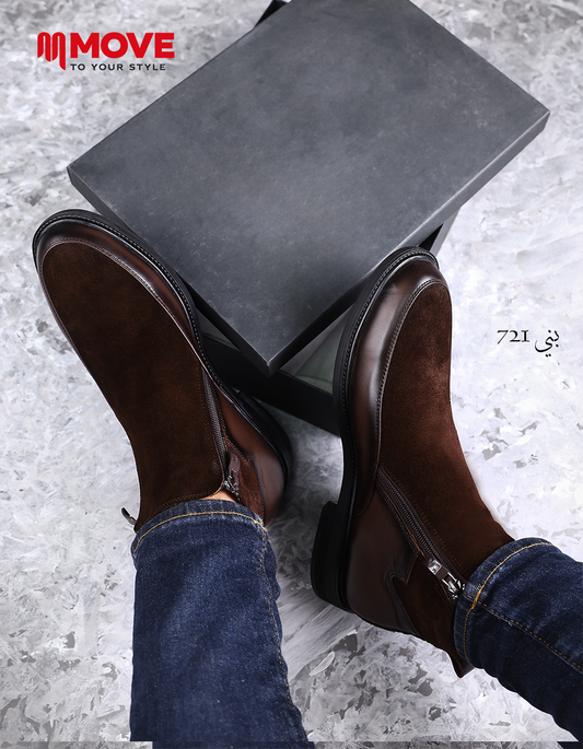 بوت رجالي جلد طبيعي / شمواه