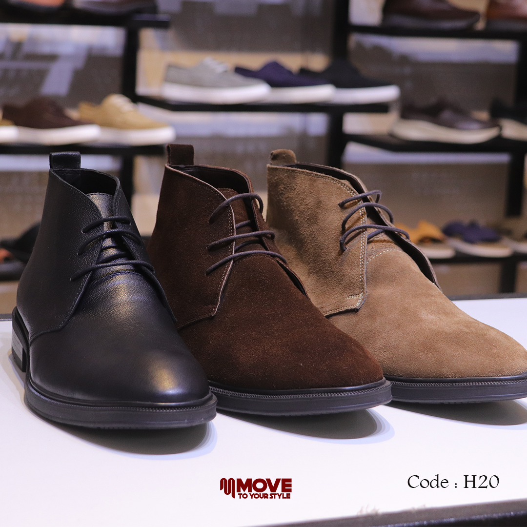 بوت رجالي جلد طبيعي / شمواه – ستايل كلاسيك أنيق