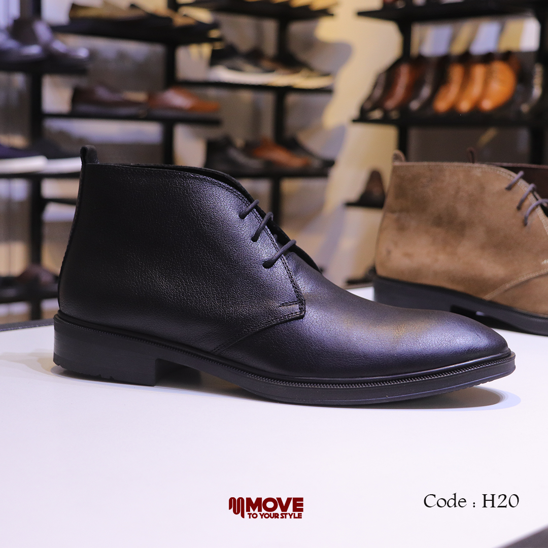 بوت رجالي جلد طبيعي / شمواه – ستايل كلاسيك أنيق