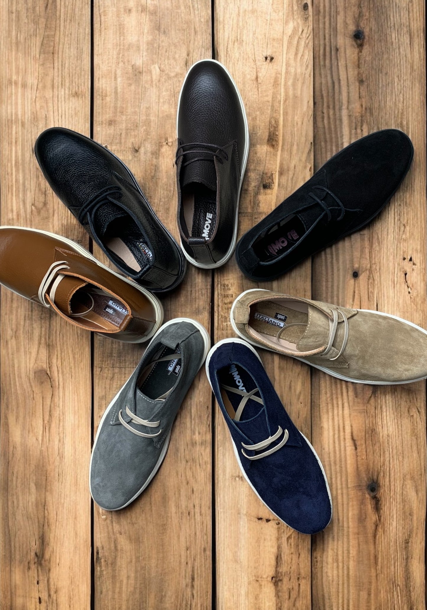 شوز رجالي هاف بوت جلد طبيعي